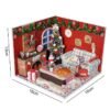 DIY Wooden Doll House Furniture Kits LED Light Miniature Christmas Room Puzzle Toy Gift Decor - Toys Ace