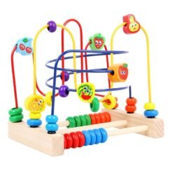 Wooden Number Round Bead Early Learning Shape Cognitive Educational Toy - Toys Ace