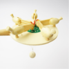 Tan Chicken glutinous rice toy, children's toy, wooden toy, children's toy, chicken, eating rice (White)