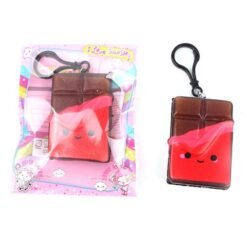 Squishy Bun Food Cute Phone Bag Hanging Decor Keyring Beef Milk Box Chocolate Slow Rising 7cm Gift Collection - Toys Ace