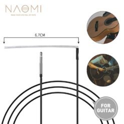 Dark Slate Gray NAOMI 10 pcs Sensitive Saddle Bridge Soft Piezo Cable Pickup For Acoustic Guitar /Classical Guitar Replacement