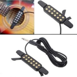 Tan Adjustable Volume 12 Hole Sound Pickup Microphone Wire Amplifier Speaker for Acoustic Guitar With Connection Wire Guitar Parts
