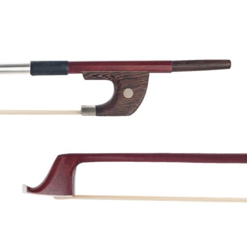 Dim Gray NAOMI 3/4 Size German Style Double Bass Bow Brazilwood Bow Students Bow Beginner Use W/ Wenge Frog