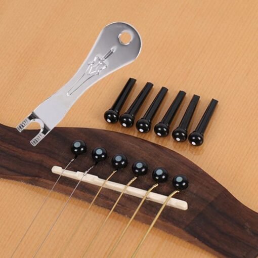 Dark Slate Gray Debbie Guitar Parts 1PC Guitar Saddle/Guitar Nut/Pin Puller 12 PCS Bridge Pins