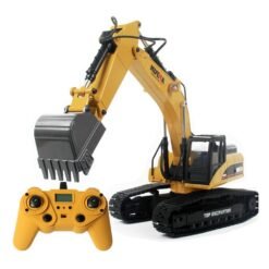 Goldenrod HUINA 580 Excavator RC Car Toys Styling 23 Channel Road Construction All Metal Truck Autos