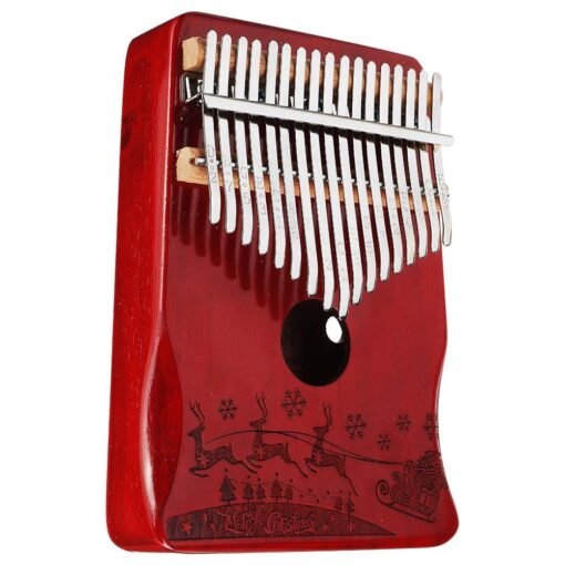 Brown ZANI 17 Tone Mahogany Christmas Kalimba Thumbs Piano Musical Instrument