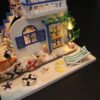 Hoomeda DIY Wooden Doll House Blue Ocean Coast Miniature Furniture Music Light Gift Decoration - Toys Ace