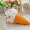 Squishy Jumbo Ice Cream Cone 19cm Slow Rising White Pink Toy Collection Gift Decor - Toys Ace