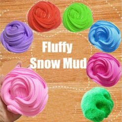 Pale Violet Red Fluffy Snow Mud Slime Colorful Color Random Kids Sludge Toy No Borax Stress Relief