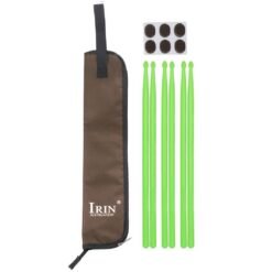 Yellow Green IRIN Three-piece Drum Set Portable Drum Accessories Drumsticks Bag/Mute Sticker/Drum Stick