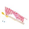 Pale Violet Red ZT Rubber Powered Parasol Glider A012 Aircraft Plane Assembly Model