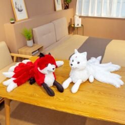 Cartoon nine-tailed white fox doll - Toys Ace