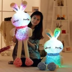 Colorful glowing music love rabbit doll pillow - Toys Ace