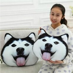 Lavender Manufacturers selling God annoying dog 3D creative head pillow cushion Ha J Chiesa Moyer dog wholesale custom hand warmer