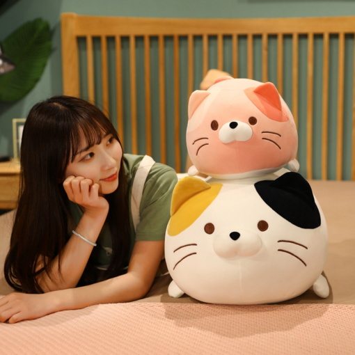 Japanese Dumpling Cat Plush Toy Doll Cute Fat Fat House Cat Big Pillow Bed Hug Doll Wholesale