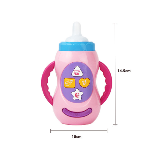 Newborn Baby Sound and Light Music Milk Bottle Educational Toy - Toys Ace
