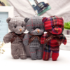 Wholesale 13Cm Fabric Siamese Bear Plush Toy Siamese Bear Doll Bear Toy Small Gift Keychain Pendant