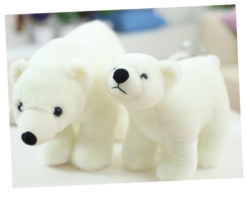 New Creative Soft Toy White Polar Bear Plush Doll - Toys Ace