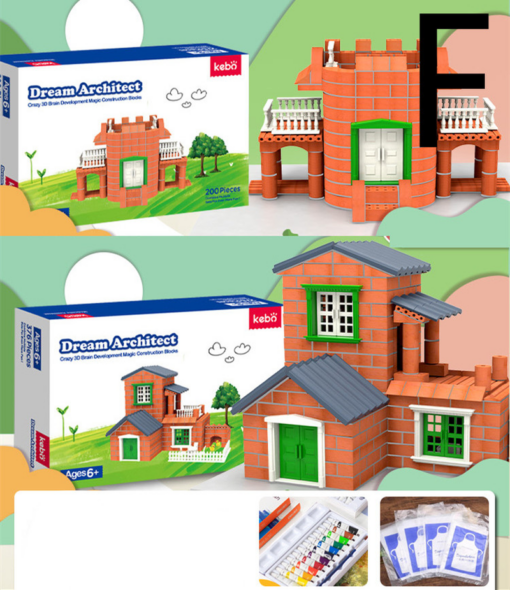 Little Mason Children'S Educational Toys Simulation Bricks Handmade Diy Girl Boy Building House - Toys Ace