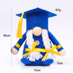 Blue Graduation Glasses Bachelor Doctor Faceless Rudolf Doll Decorative Toys