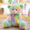 Rainbow Bear Plush Toy Cute Colorful Sitting Teddy Bear
