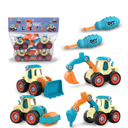 Children'S Disassembly and Assembly Engineering Vehicle Toy - Toys Ace