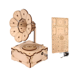 Gramophone Wooden Music Box Ornaments Retro Music Box - Toys Ace