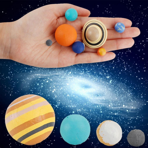Simulation the Solar System Plastic Cosmic Planet System Universe Model Figures Teaching Materials Science Educational Toys - Toys Ace