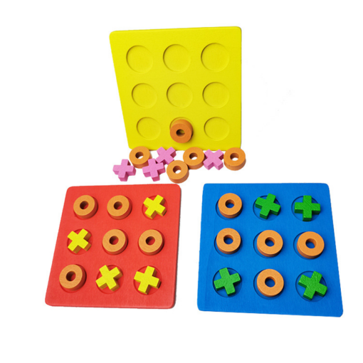 Wooden Tic Tac Toe Children Montessori Early Learning Educational Toys - Toys Ace
