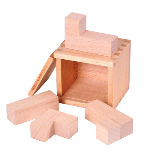 Wooden Educational Toy Kongming Lock Obliquely Placed Building Blocks - Toys Ace