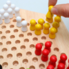 Wooden Puzzle Desktop Hexagon Checkers - Toys Ace