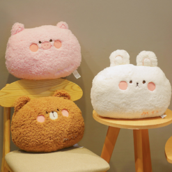 Creative Cartoon Hand Warming Plush Toy Cute Animal Head Pillow