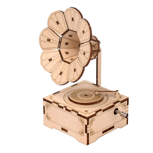Gramophone Wooden Music Box Ornaments Retro Music Box - Toys Ace