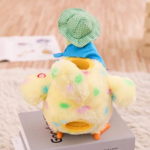 Plush toy laying hen will lay eggs hen funny amused electric plush toy doll gift (Yellow 25cm) - Toys Ace