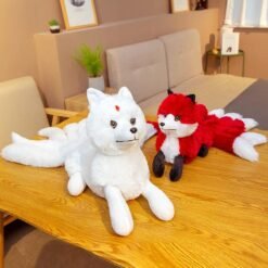 Cartoon nine-tailed white fox doll - Toys Ace