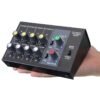 Dim Gray Mini Portable 8 Channel Audio Mixer Live Studio Audio Mixing Console for KTV/Campus Speech
