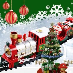 Firebrick Christmas Electric Rail Car Small Train Children's Electric Educational Car Toys