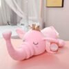 Pink Crown Prone Elephant Plush Toy Doll Birthday Gift