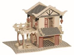 Children's toys DIY three-dimensional wooden puzzle (Teahouse) - Toys Ace