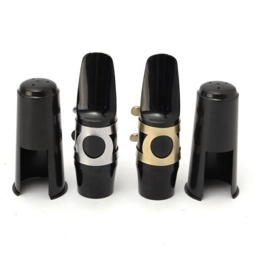 Tan Alto Sax Saxophone Mouthpiece with Cap Buckle Reed Patches Pads Cushions