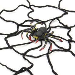 Dark Slate Gray Halloween Party Decoration Supply Black Spider Web With Spider Honor Props Toys