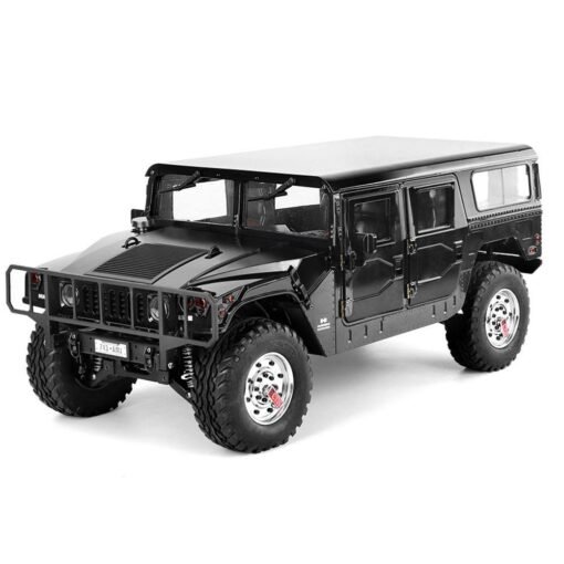 Black HG P415 Upgraded Light Sound 1/10 2.4G 16CH RC Car for Hummer Metal Chassis Vehicles Model w/o Battery Charger