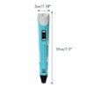 Cadet Blue Multi-color 3D Drawing Printing Pen Adjustable Spinning Speed Educational Learning Toy for Kids Gift