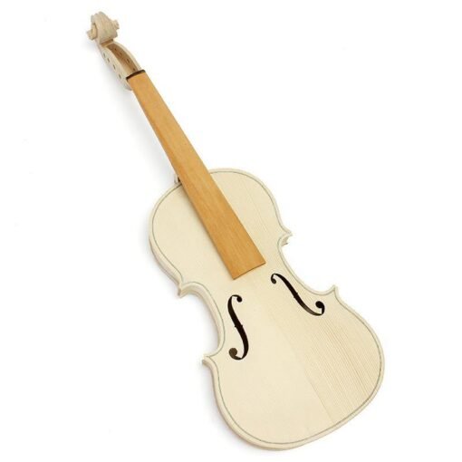 Bisque DIY Natural Solid Wood Violin Fiddle 4/4 Size Kit Spruce Top Maple Back Fiddle