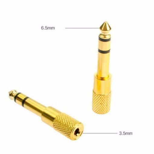Light Goldenrod Meideal 6.5mm Male to 3.5mm Female Audio Jack Adapter 6.5 3.5 Plug Converter Headset Microphone Guitar Recording Connector