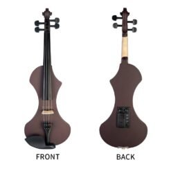 Dim Gray NAOMI 4/4 Electric Violin Solid wood Silent Active Pickup 6 Colored Guitar Head Violin Case Bow