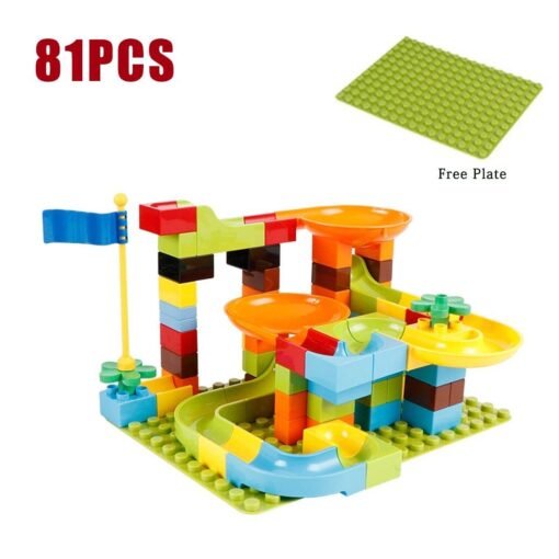 Dark Orange 80/81/160Pcs DIY Assembly Kids Game Play Building Blocks Toys for Kids Gift