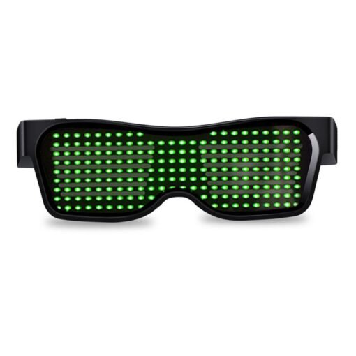 Black LED Glasses Bluetooth Control Christmas Bar Party Decoration Toys USB Charging