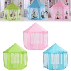 Portable Princess Castle Play Tent Activity Fairy House Fun Play House Toy 55.1x55.1x53.1 Inch