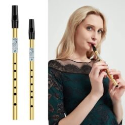 NAOMI Tin Whistle Penny Whistle High C Key Brass Whistle Six-holed Woodwind Instrument For Beginner Whistler